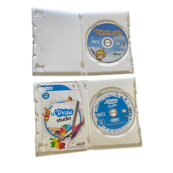 Wii Udraw Console & Game Set Lot Bundle - Udraw Studio & Drawn for Life Game - Picture 5 of 7